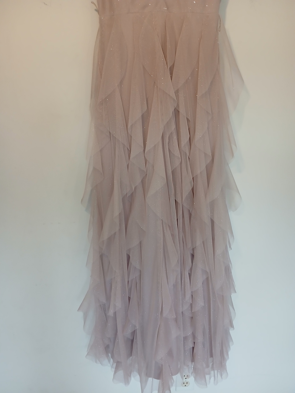 Romantic Light Pink Ruffled  Dress with Spaghetti Straps - Picture 11 of 11